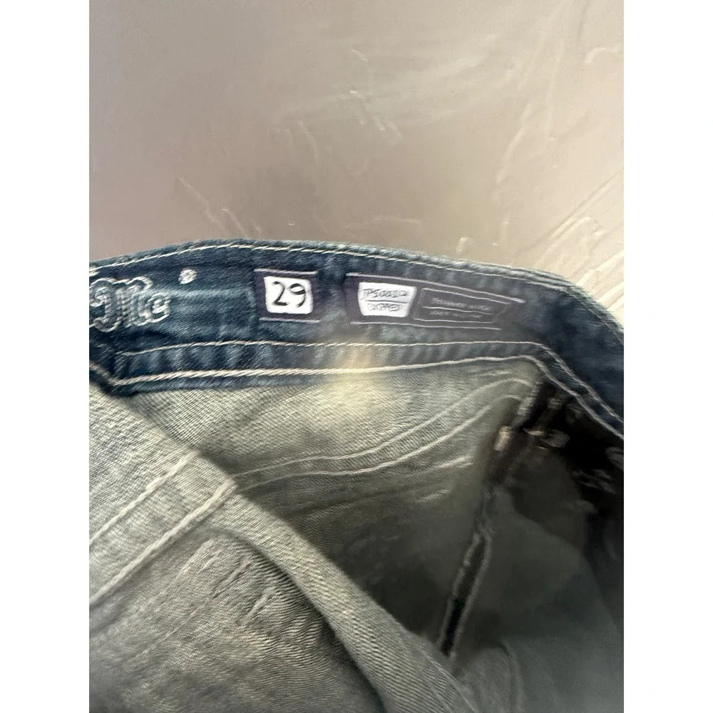 Miss Me Y2k Blue Embellished Bermuda Shorts Medium Wash JP5001CR Size 29